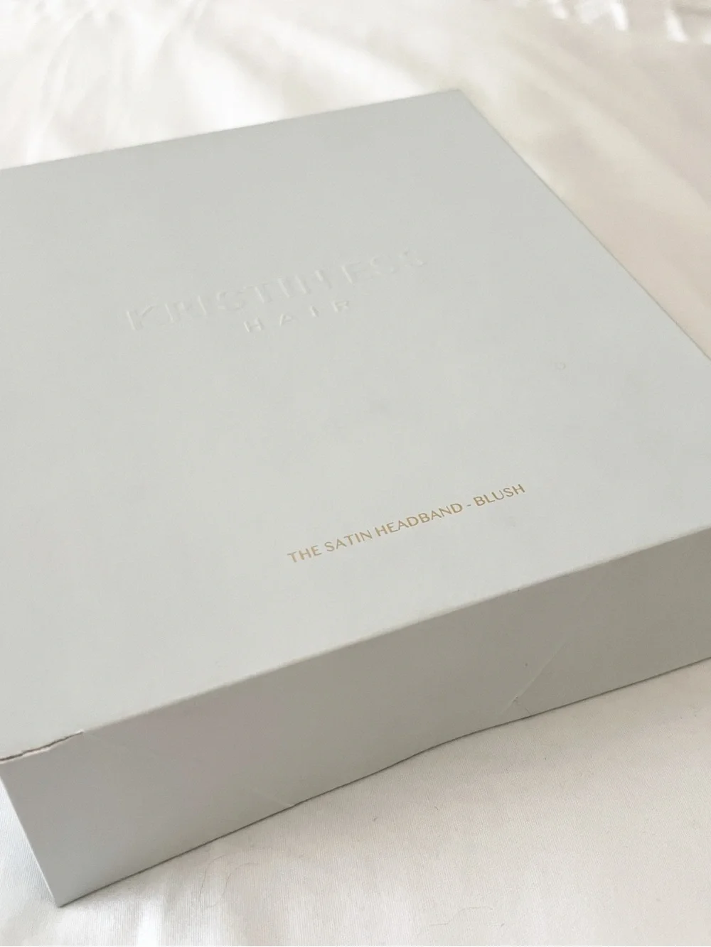 BNIB Kristin Ess The Satin Headband Blush Pleated Bow New